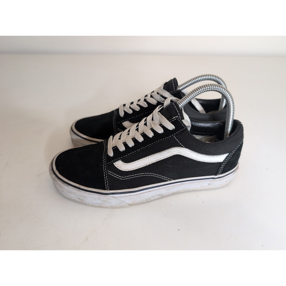 Vans Shoes Old Skool Skater Black White Suede Canvas Low Top M6 W7.5